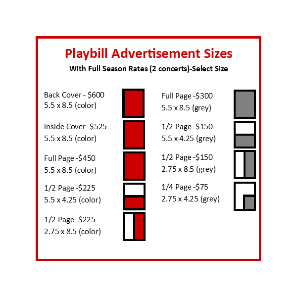 Playbill Advertising - Deadline November 22, 2023